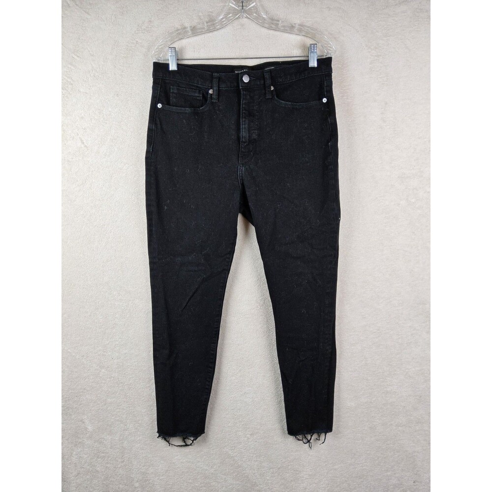 Banana Republic Women's High Rise Black Denim Skinny Jeans Size 32 Regular